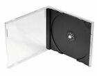 10 4mm Single Clear Cd Dvd Jewel Cases With Black Tray Standard Size Hold 1 Disc