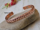Copper Magnetic Bracelet Arthritis Pain Therapy Energy Cuff Bangle Men   Women 