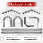 8pcs 2 5  Od Stainless Steel Bend Straight Diy Custom Mandrel Exhaust Pipe Kit