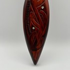 Vintage Maori Tiki Carved Wood Hoe Dance Paddle New Zealand Wall Decor