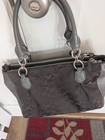 Beautiful Large Grey Black Coach Signature F 33804