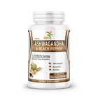 Ashwagandha Capsules 1300mg Serving W black Pepper Root Powder Organic Non Gmo