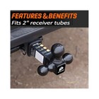 Tri Ball Tow Hitch  2  Receiver  Corrosion Protection  Includes Locking Pin