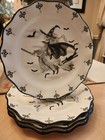 Potter s Studio 2026 Halloween Flying Witch On Broomstick Set Of 4 Side Plates