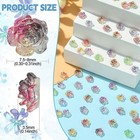 100pcs Resin Flower Cabochons No Hole Rose Flatback Beads For Jewelry Decor Diy