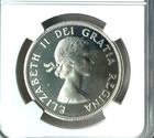1958 Canada Silver Dollar  Ngc Pl 65  Km-54  British Columbia Centennial