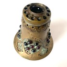 Antique Arts And Crafts Brass And Jeweled Lamp Shade