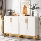 Tribesigns Modern Sideboards  Buffet Cabinet With 4 Doors And Adjustable Shelves