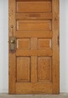 Antique 7 Panel Chestnut Entry Door 82 75 X 35 625 In 