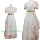 Regency Dresses For Women Luxury Empire High Waistline Dress Long Train