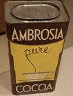 Vintage Ambrosia Pure Cocoa 2 Pound Container Milwaukee Wis Food Of The Gods