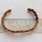 Ancient Bronze Bracelet Artifact Heavy Celtic Viking Bangle Twisted Snake Heads