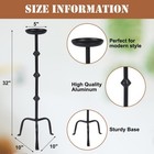 Mumufy 1 Pcs 32 Inch Metal Candlestick Floor Pillar Candleholder Elegant Tall