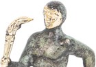 Ancient Greek Bronze Museum Statue Replica Of Marathon Runner 1631