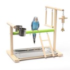 Birds Playground Parrot Playstand Birds Perch Stand Gym Natural Wood Type 1