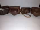 Lot Of 4 Vintage Brown Leather Camera Cases    look   
