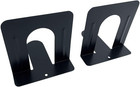 Steel Non-skid Metal Book Ends For Shelves Heavy Duty Bookends  Black  Pair  1 3