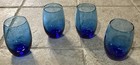 Set Of 4 Cobalt Blue 5    Glasses   Stemless Wine Glasses