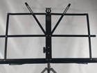Glarry Portable Adjustable Folding Music Stand Black With Nylon Storage Bag Euc