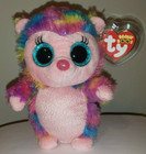 Ty Beanie Boos - Holly The Colorful Hedgehog Justice Exclusive 6  New Mwmts