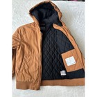 Carhartt Kids Brown Duck Canvas Quilted Flannel Lined Active Jacket Size M 10-12