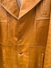 Vintage Silton Claifornia Tan Leather Blazer Coat Jacket - 42l - 70s 80s