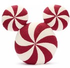 Disney Parks 2025 Christmas Peppermint Mcikey Mouse Plush Large Throw Pillow New