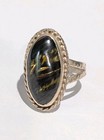 Vintage Navajo Sterling Silver Natural Apache Gold Gemstone Size 7 75 Ring