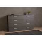 Tvilum Austin 8 Drawer Double Dresser In Black Woodgrain