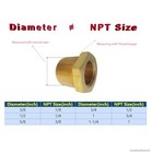 1 2 Npt Male X 1 4 Npt Female Brass Bushing Reducer Pipe Fitting 5pcs 1200 Psi