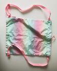 Fast Stop Gym School Sports Gym Sack Back Pack Drawstring Bag Pink Green Waterpr