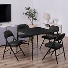 1 Or 5 Pcs Portable Folding Card Table Square Or Chairs Set W vinyl Upholstery