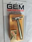 Gem Contour Ii Razor With 2 Super Stainless Steel Blades Vintage Old Stock 