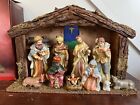 Vintage Y2k Jc Penney 11 Piece Holiday Christmas Nativity Creche Glazed Set Read