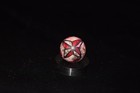         antique Hand Painted  Multi-color Glazed Clay Collector s    Art Marble  780 