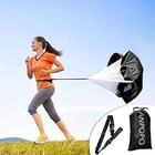 Speed Chute Resistance Running Parachute For Kids   Adults - 56  Black