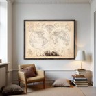 Old Map Of The World 1862 Antique World Map   Vintage World Unframed Or Framed