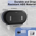 Twin Jumbo Toilet Tissue Dispenser Dual Roll Holder Commercial Bathroom 9in 