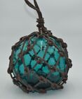 Vintage Glass Fishing Float In Turquoise