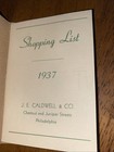 1937 J  E  Caldwell   Co   Jewlers  Philadelphia Christmas Shopping List Booklet
