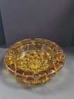 Vintage Anchor Hocking Amber Glass  Fairfield Starburst 6  Round Ashtray