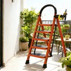 Folding Ladder 2 3 4 5 6 Step 500 Lbs Rust-resistant Home Garage
