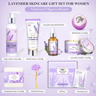 Lavender Spa Bath And Body Gift Set - Relaxing Self Care Baskets For Women - Bir