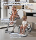 2-in-1 Toddler Potty Training Toilet Seat With Step Stool Ladder     Adjustable   
