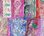 Rare Lot Antique Vintage Sari Trim Lace Edging Ribbon  Craft Doll Ov Ga296 A14