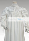 White Victorian Edwardian Vintage Cotton Nightgown Nightdress Ankle Length Nd100