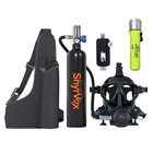Full Face Snorkel Mask And 1l Scuba Tank 3000 Psi Aluminum portable Diving Set