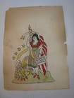 Vint  Original Tattoo Flash C  1900-1910 s     7 X 5 In      Flag   Shield