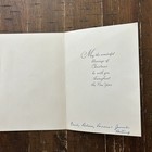 Vintage Mid-century Christmas Card Holy Family Traveling Gold Accents