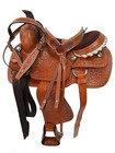 Roping Saddle Pro Western Ranch Pleasure Tooled Leather Horse Tack 15 16 17 18